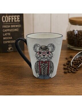Signature Housewares Hipster Animal Mugs Mouse